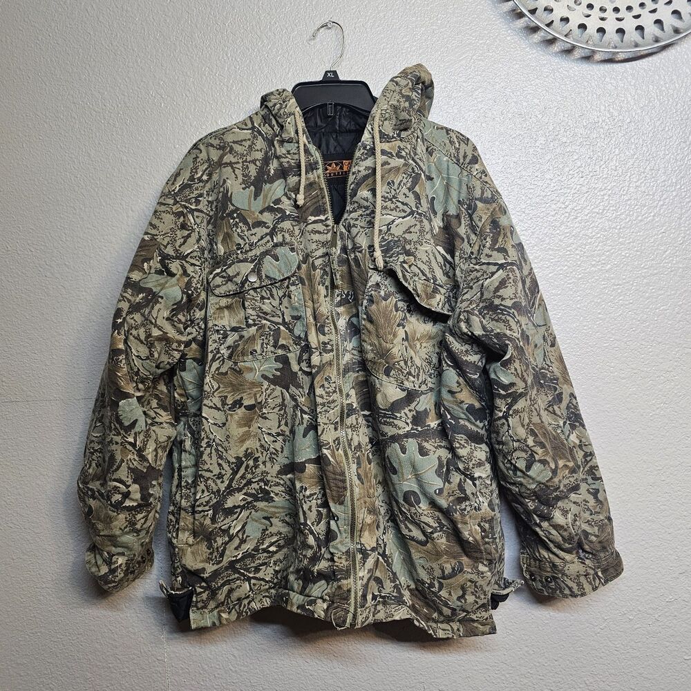Canyon Guide Outfitters Men's XL Camo Hunting Jacket Hooded Quilted Insulated